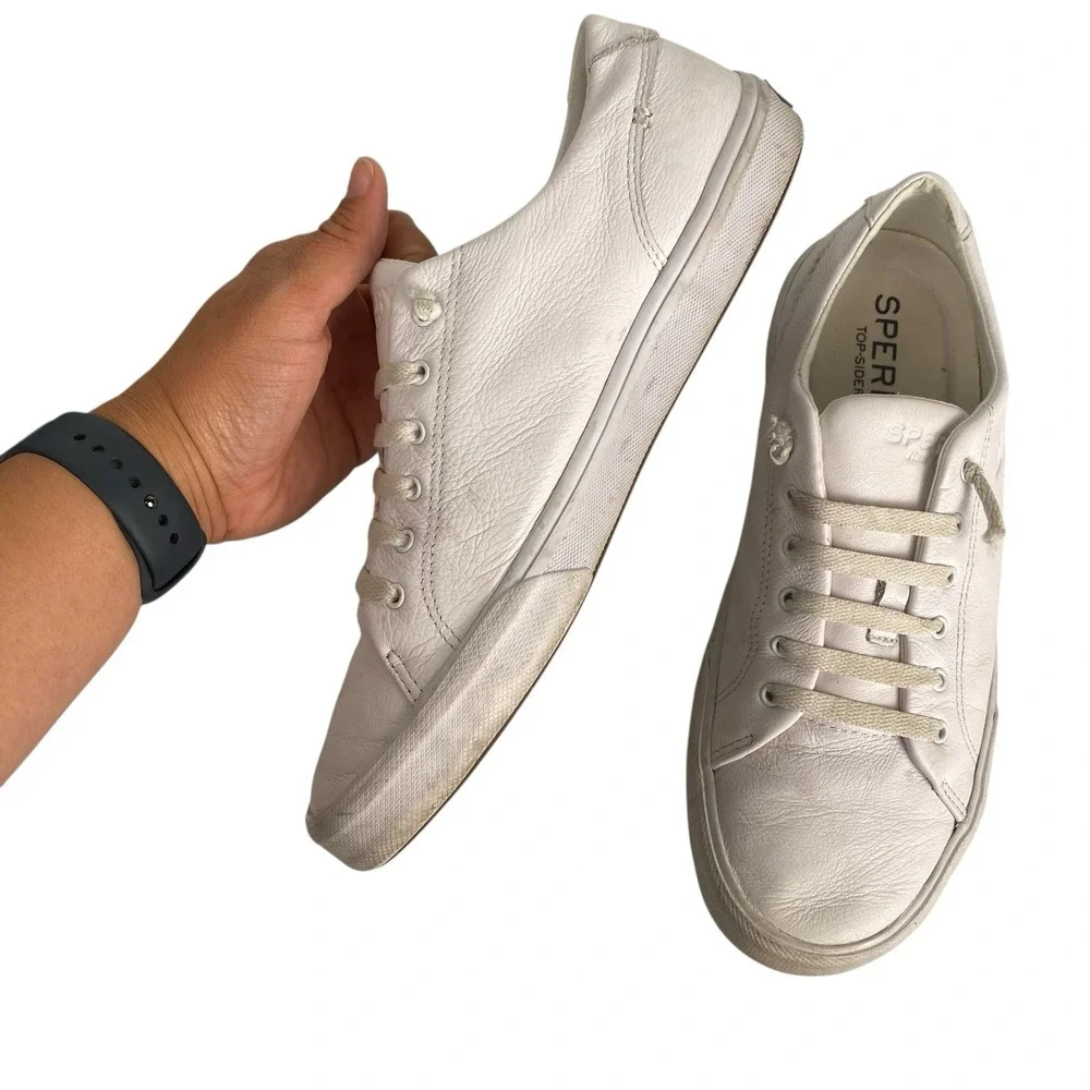 Sperry Top Sider Sneaker Womens 8.5 White Seacoast Core Lace‎ Up Leather